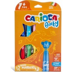 Carioca Baby Jumbo Yıkanabilir Keçeli Boya Kalemi 12 Renk - 42816