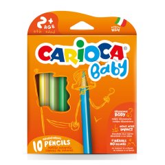 Carioca Baby Jumbo Üçgen Kuru Boya Kalemi 10'lu - 42819