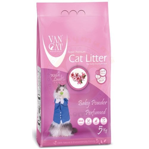 Van Cat Kokulu İnce Taneli Baby Powder Parfümlü Kedi Kumu 5 Kg