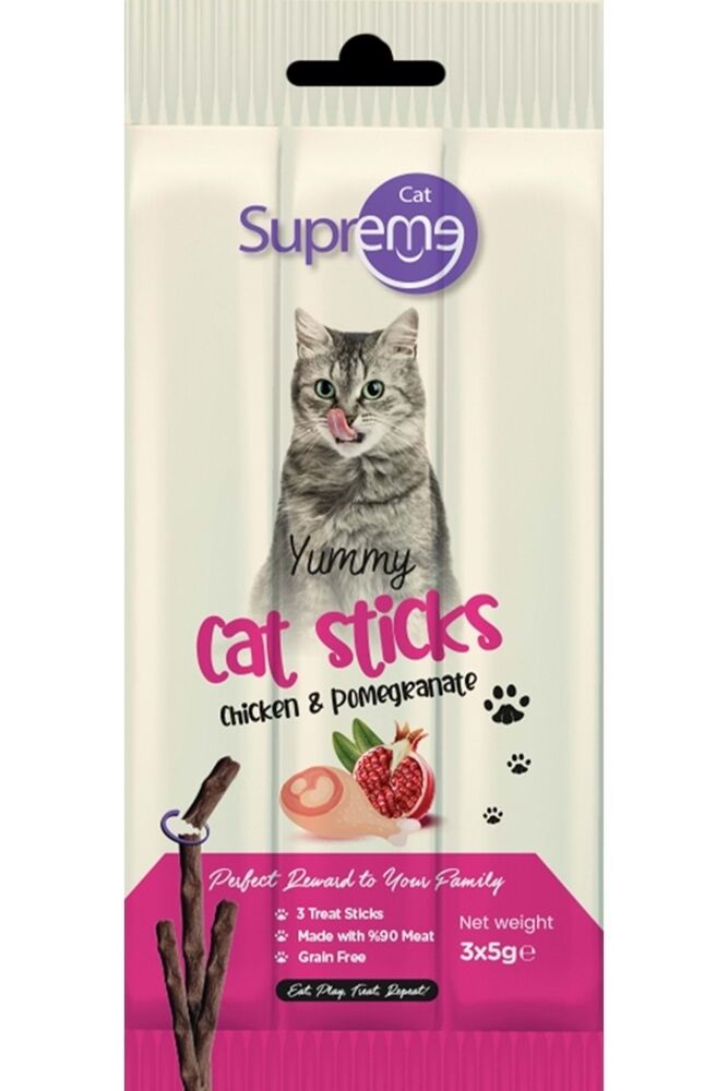 Supreme Cat Tavuklu Ve Narlı Ödül Çubuk 3x5 Gr