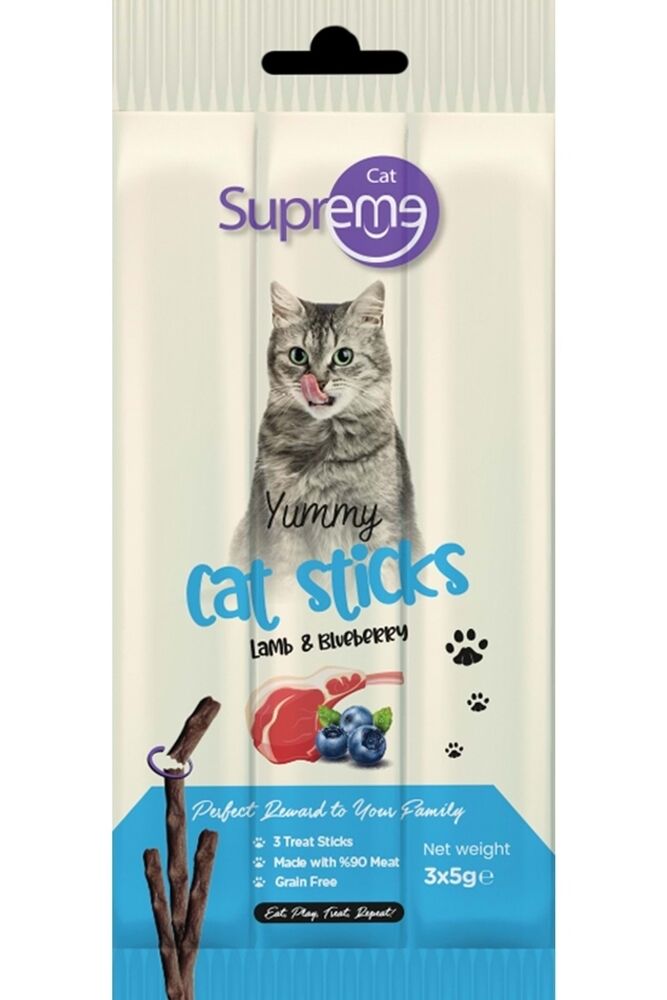 Supreme Cat Kuzu Ve Yaban Mersinli Ödül Çubuk 3x5 Gr