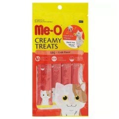 Me-O Creamy Treats Yengeçli Sıvı Kedi Ödülü 4x15gr Meo