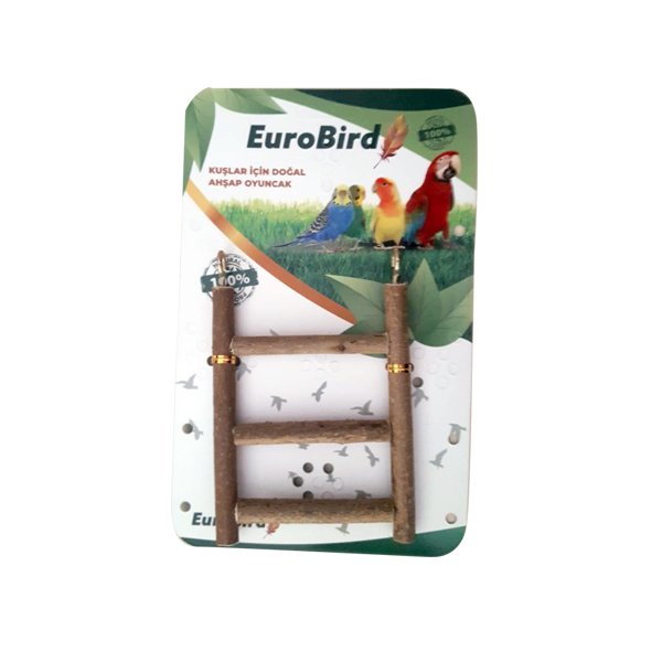 EuroBird Doğal Ahşap Kuş Oyun. Merdiven 3 Basamak
