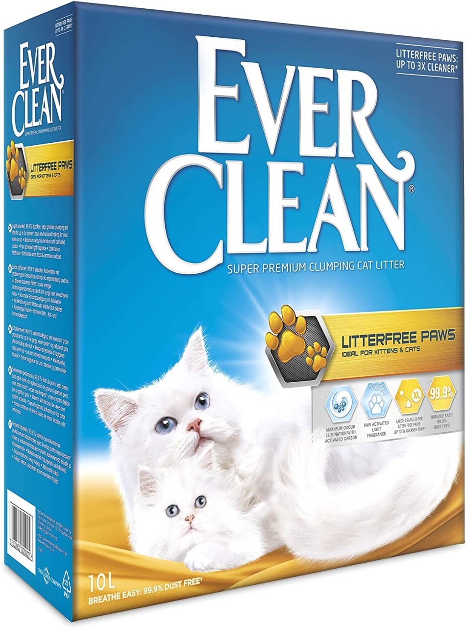 Ever Clean Litterfree Paws Patilere Yapışmayan Topaklanan Kedi Kumu 10 Lt