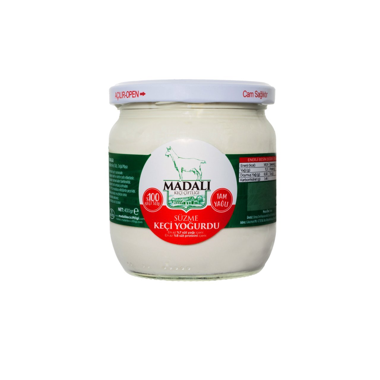 %100 Keçi Süzme Yoğurdu 400 gr
