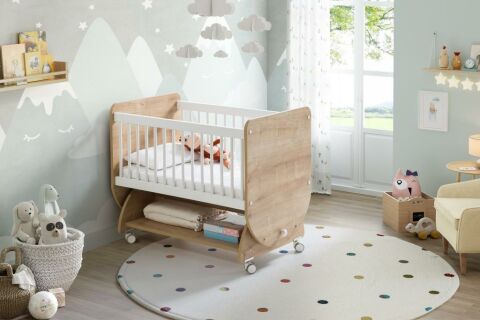 TommyBaby TB-1030 Sallanır Tekerlekli Sepet Bebek Beşik 50x90