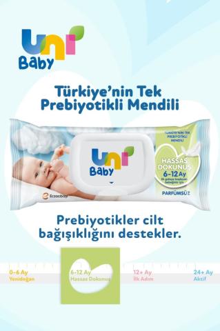 Uni Baby Hassas Dokunuş Islak Mendil 12'li 624 Yaprak