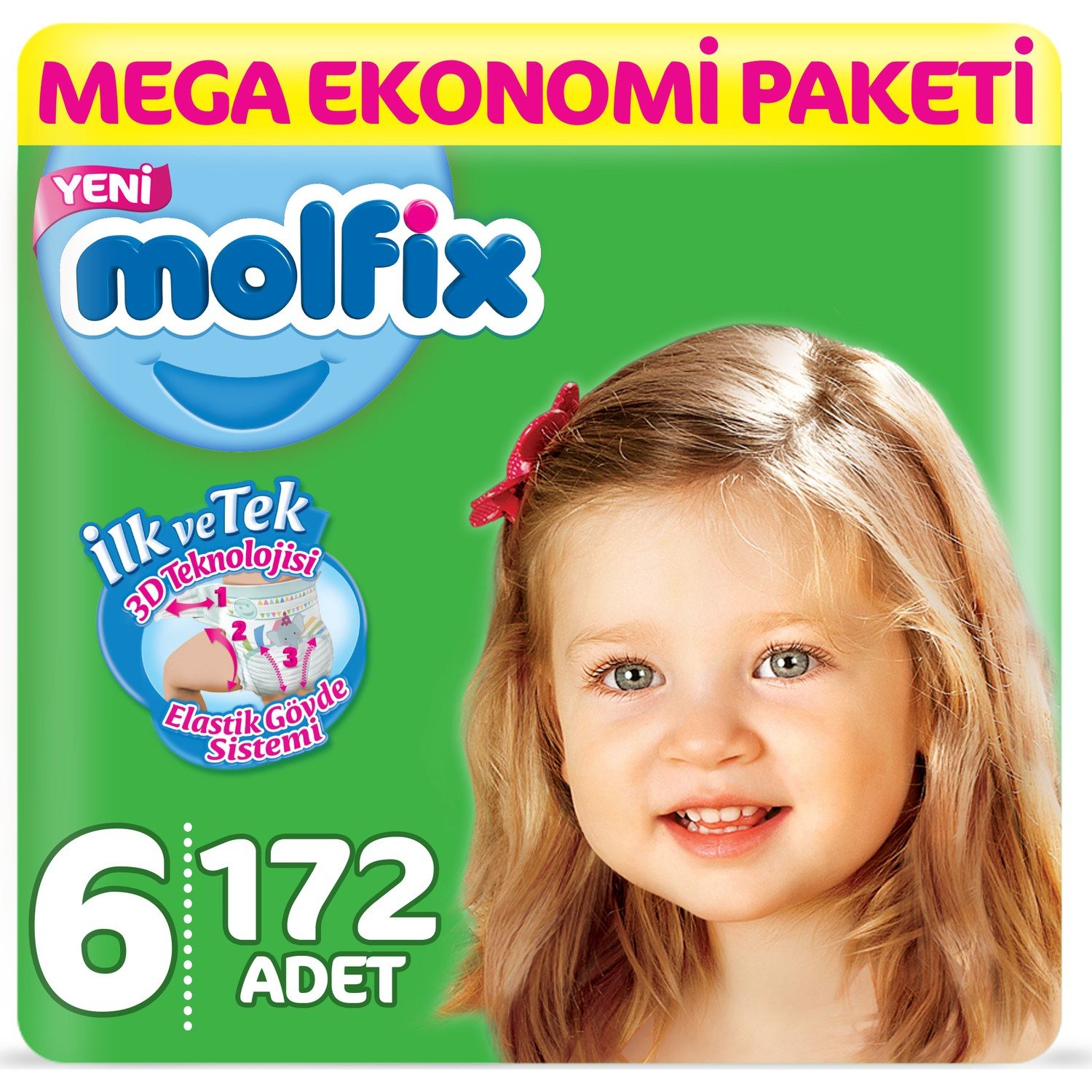 Molfix Ultra Avantaj Paketi 6 Numara XL Bebek Bezi (15+Kg 172 Adet)