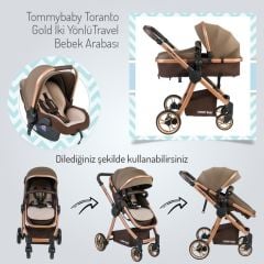 Tommybaby Toranto Gold Vip Travel Sistem Bebek Arabası + Puset