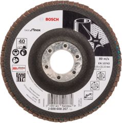 115mm 40kum Flap Disk  Best For İnox (Paslanmaz Ürünler İçin) BOSCH 2608608267