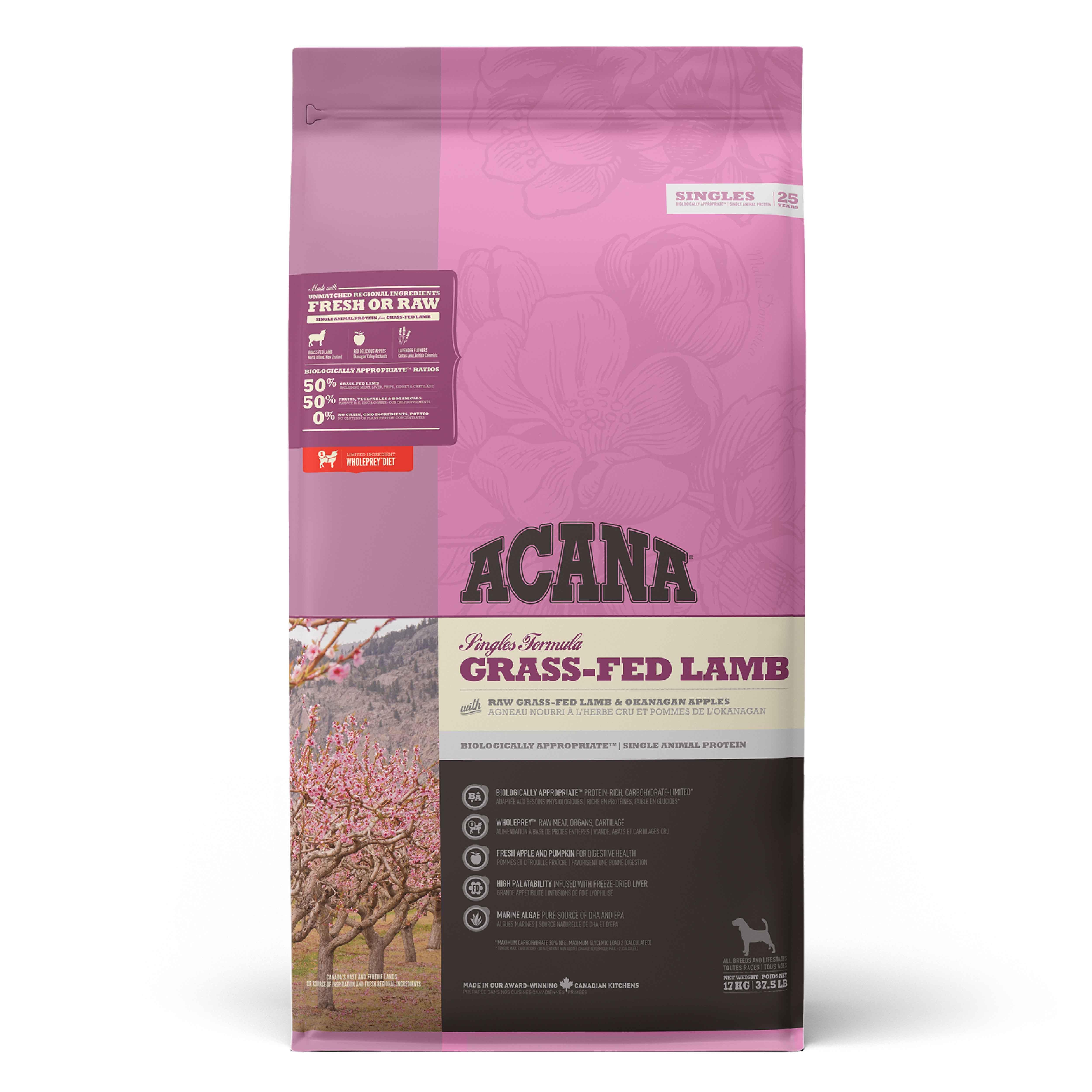 Acana Singles - Grass-Fed Lamb Köpek Maması 17 Kg