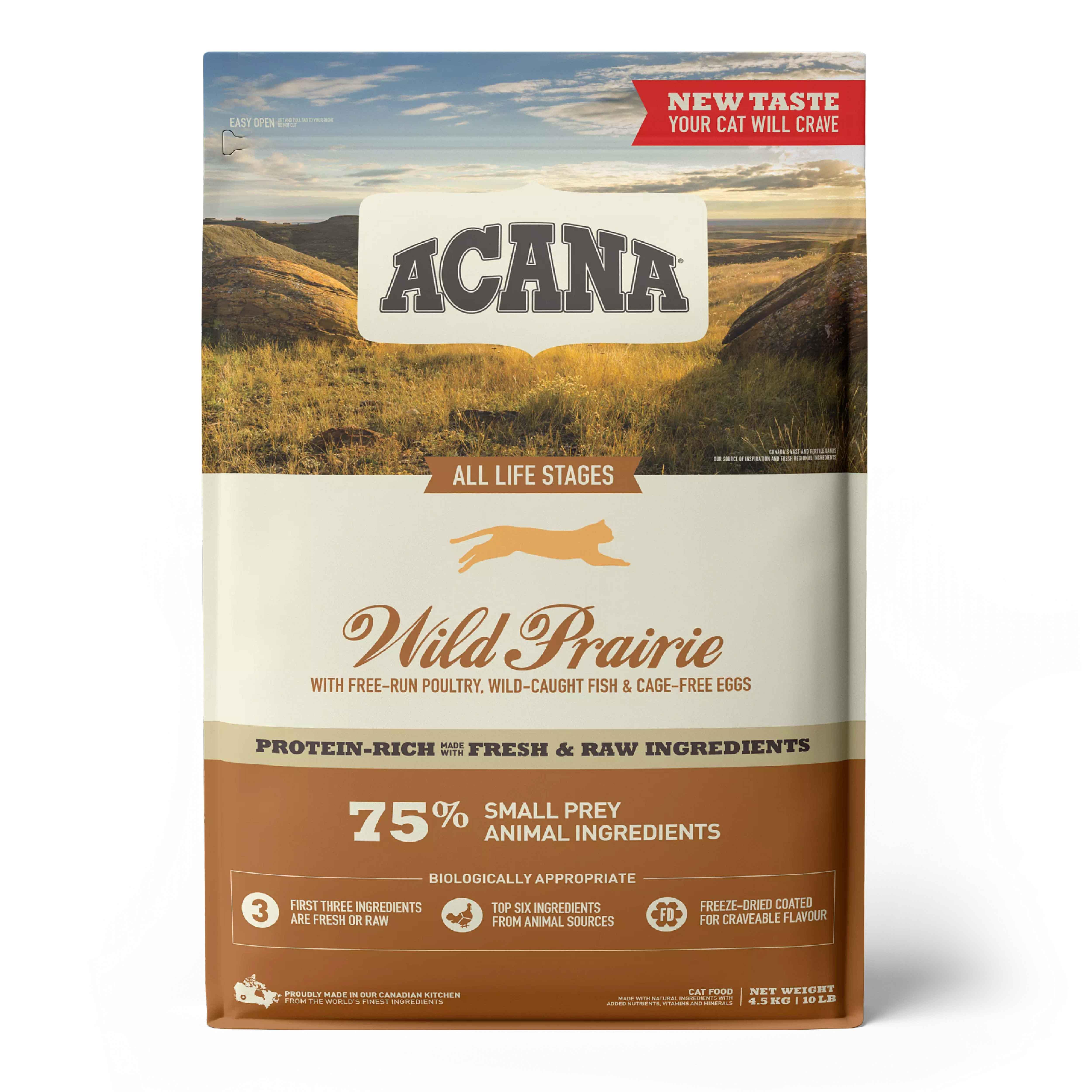 Acana Wild Prairie Kedi Maması 4,5Kg - Tüm ırk ve yaşam evreleri için