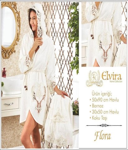 Elvira Home Collection Flora Gelin Bornozu