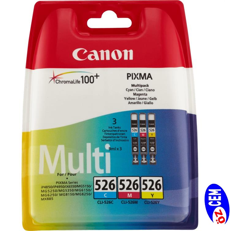 Canon CLI-526C/Y/M Orjinal MULTIPACK İnkJet Mürekkep Kartuş