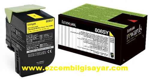 Lexmark 80C8SY0 (808SY CX310/CX410/CX510) Orjinal Sarı (Yellow) LaserJet Toner