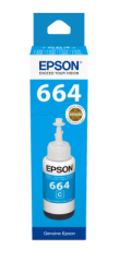 Epson T664-C13T66424A (L100-L110-L1300-L1455-L200-L210-L220-L300-L3050-L3060-L3070-L310-L355-L365-L382-L386-L455-L486-L550-L565-L605-L655) Orjinal Mavi Kartuş