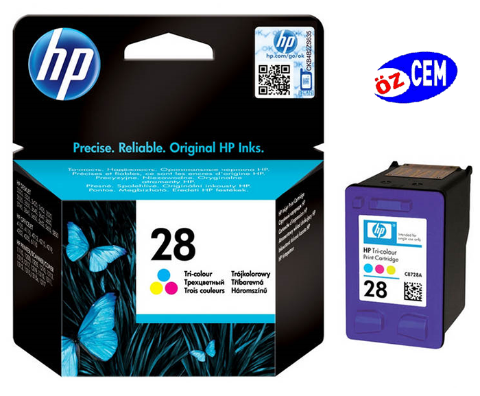 Boş HP 28-C8728AE (1210-1215-1216-1315-3325-3420-3845-4212-4255-5150-6110) Renkli Kartuş Satış