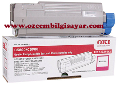 OKi C5550-C5800-C5900 (p/n 43324442) Orjinal Kırmızı (Magenta) Toner