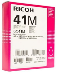 Ricoh GC 41M (SG 2100/SG 3100/SG 3110/SG 3120/SG 7100) Orjinal Kırmızı (Magenta) Jel Kartuşu