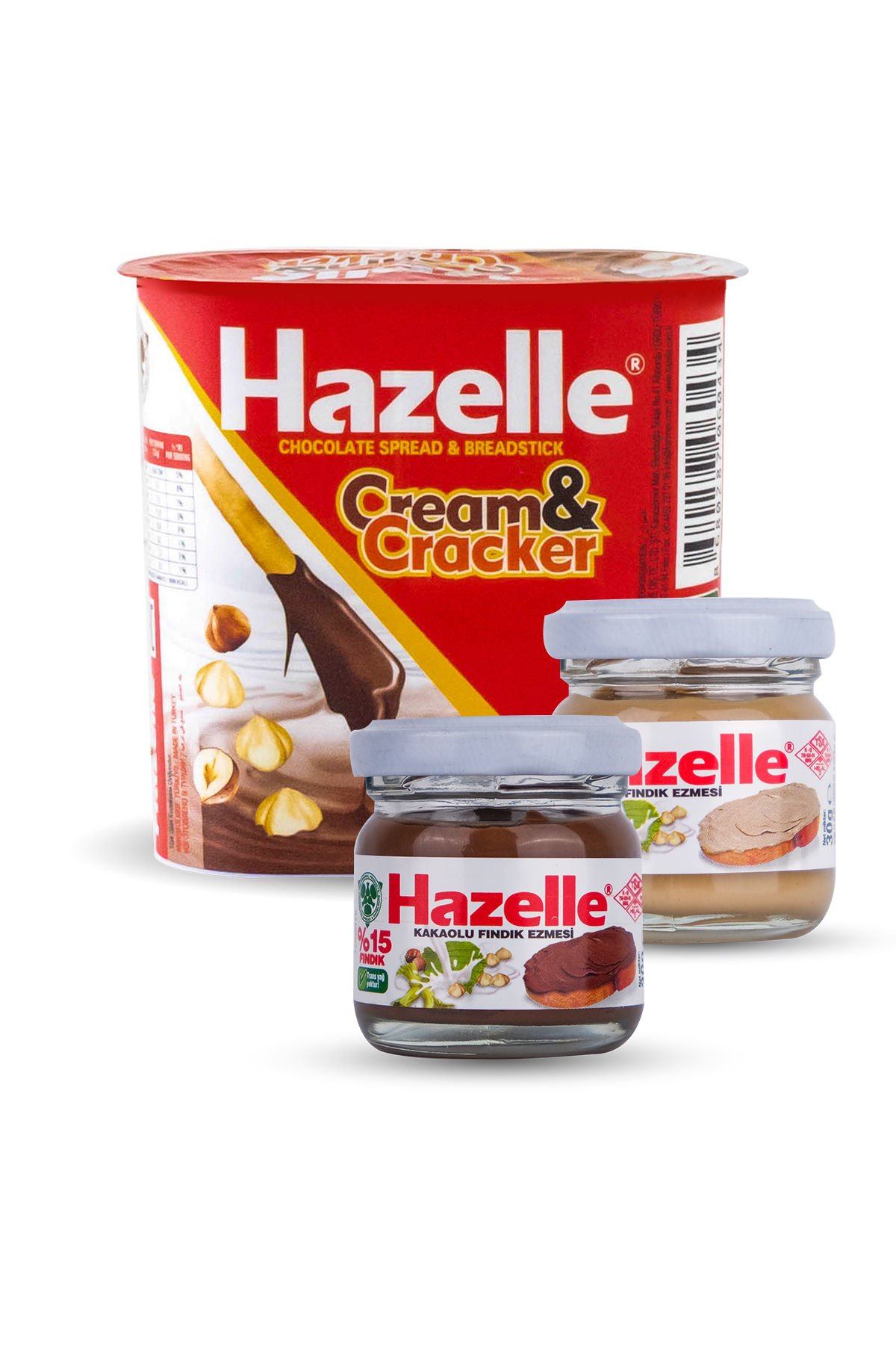 Hazelle Sütlü ve Kakaolu Fındık Kreması 30grX2 Hazelle Cream Cracker 52gr