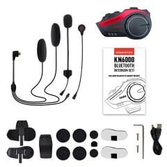 Knmaster KN6000 Motosiklet Kask İnterkom Bluetooth Intercom Kulaklık Seti