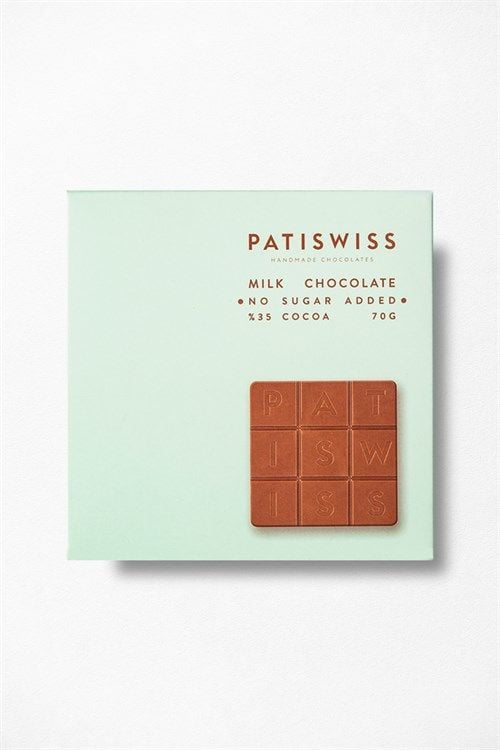 PATISWISS Şeker İlavesiz Sütlü Tablet Çikolata