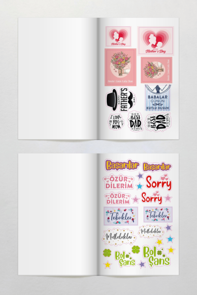 Sticker Book Özel Gün Kutlama Etiket Serisi