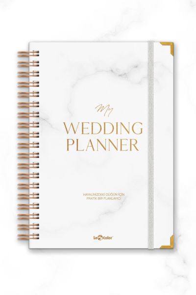 Düğün Planlayıcısı Altın Köşeli Ajanda Luxury Wedding Planner