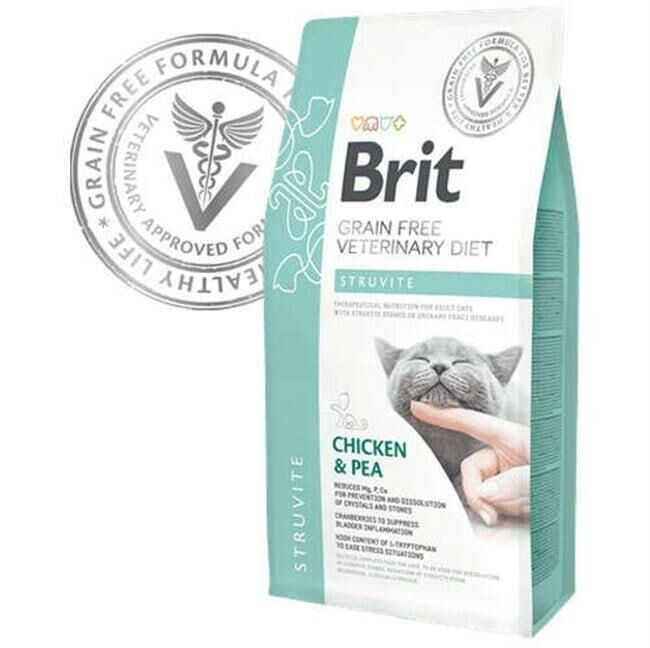 Brit Veterinary Diets Struvite Tahılsız Tavuk Bezelye Kedi Maması 2 Kg