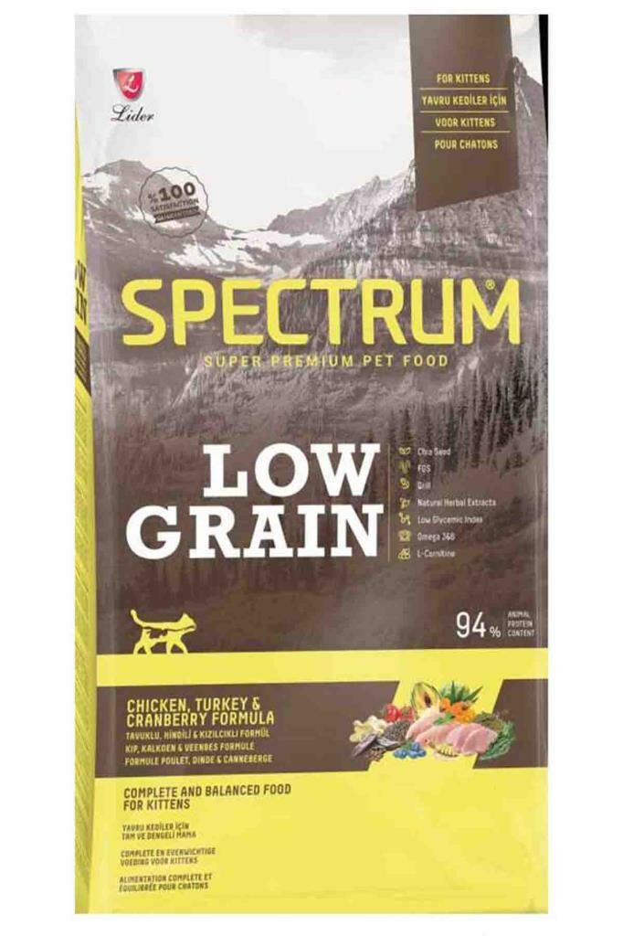 Spectrum Low Grain Tavuk ve Hindi Etli Yavru Kedi Maması 12 Kg