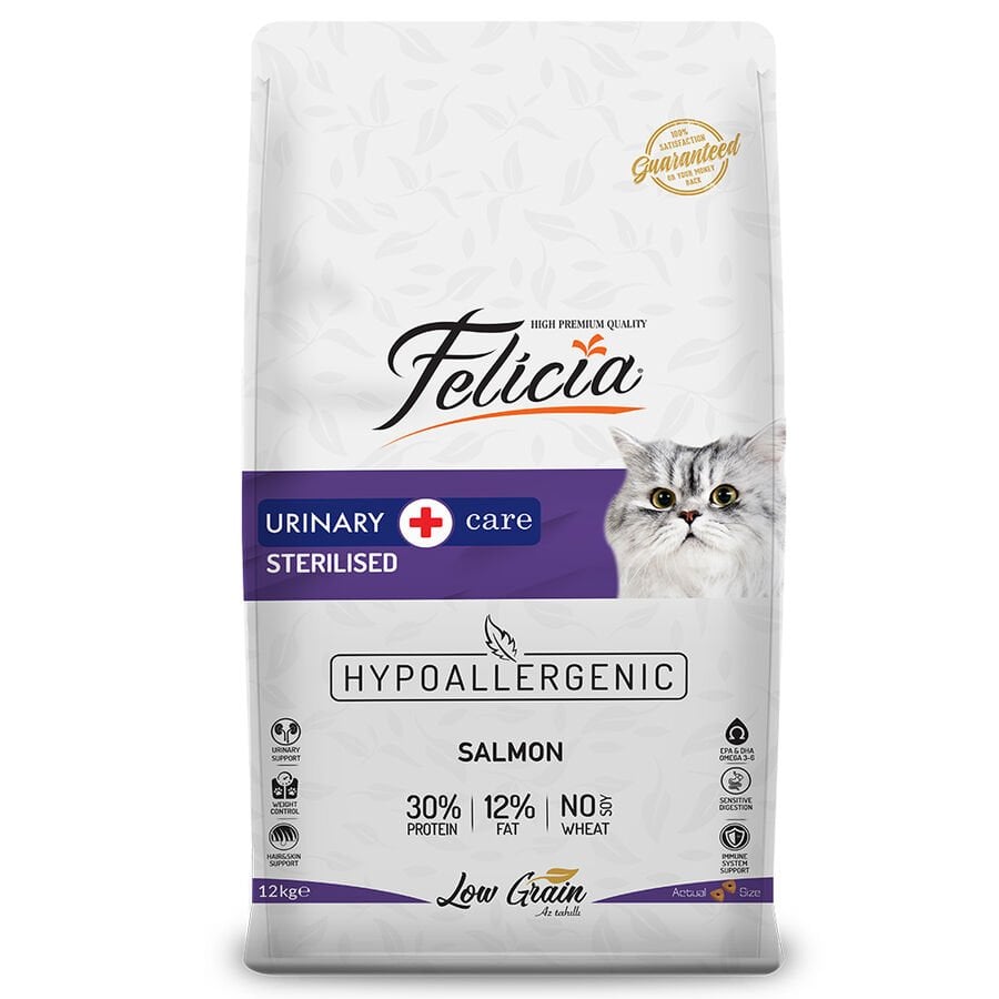 Felicia Kısırlaştırılmış  Somonlu Kedi Maması 12 kg