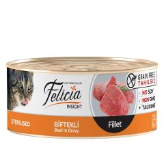 Felicia Tahılsız Sterilised Biftekli Fileto Kedi Konservesi 85 Gr