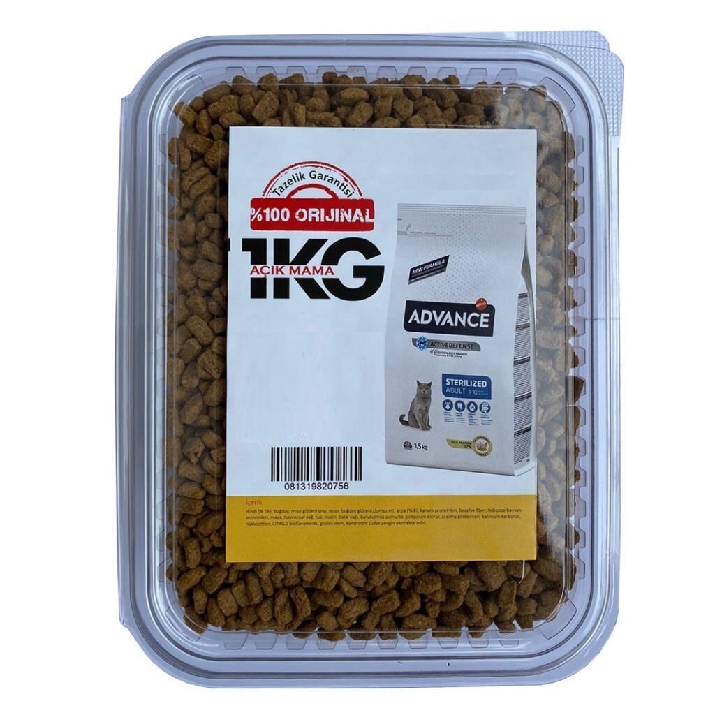 Advance Hindili Kısırlaştırılmış Kedi Maması 1 Kg (AÇIK PAKET)