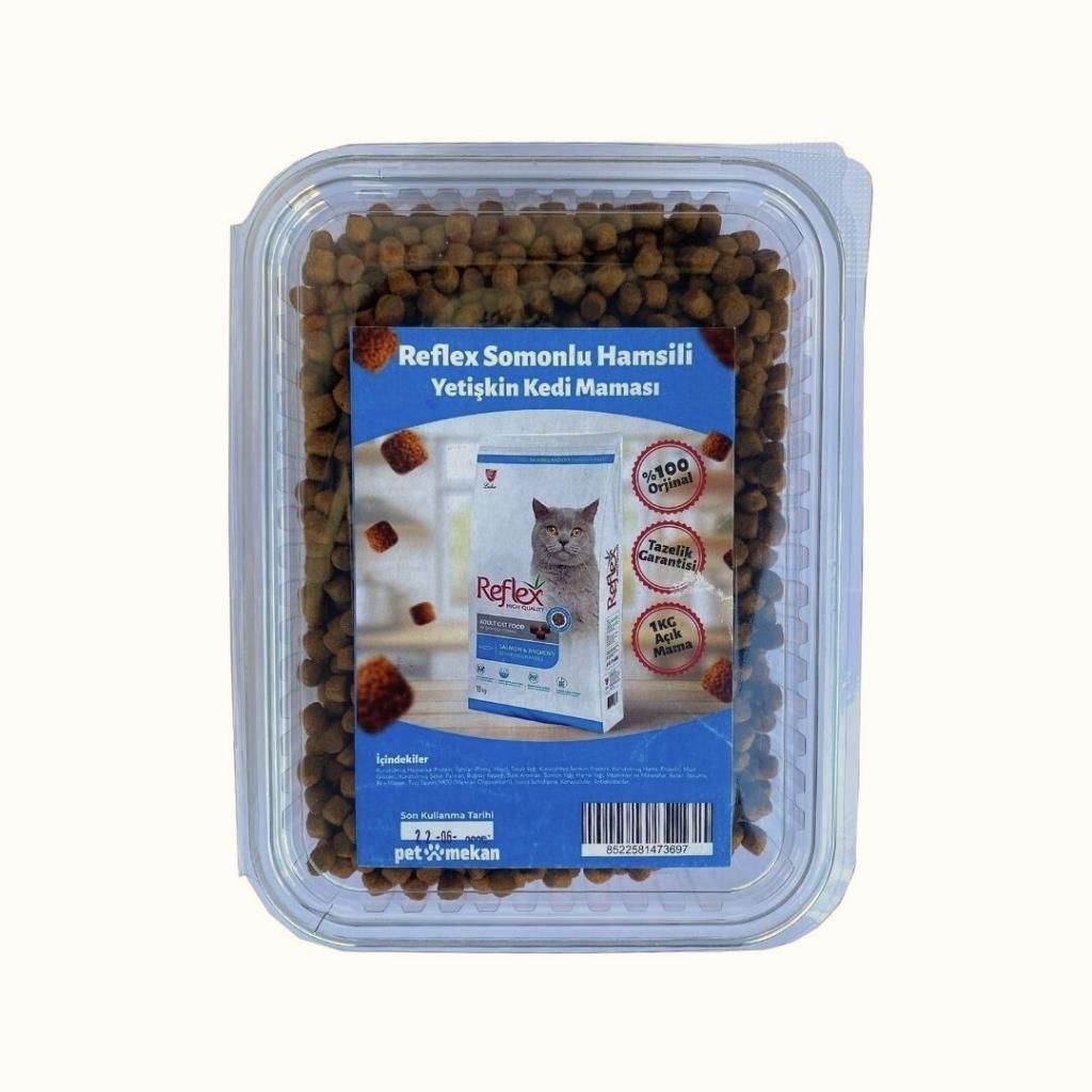 Reflex Somonlu Hamsili Yetişkin Kedi Maması 1 Kg (AÇIK PAKET)