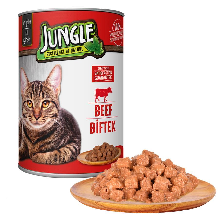 Jungle Biftekli Kedi Konservesi  415 Gr