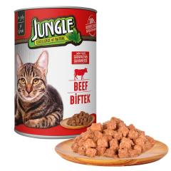 Jungle Biftekli Kedi Konservesi  415 Gr