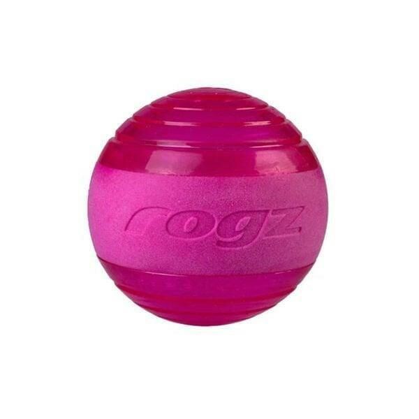 Rogz Toyz Squeekz Suda Batmayan Top Plastik Köpek Oyuncağı Medium Pembe 6.4 Cm