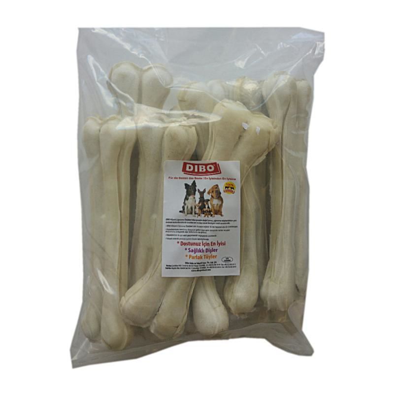 Dibo Köpek Çiğneti Pres Kemik Beyaz 150-160 gr 21 cm ( 10 Adet )