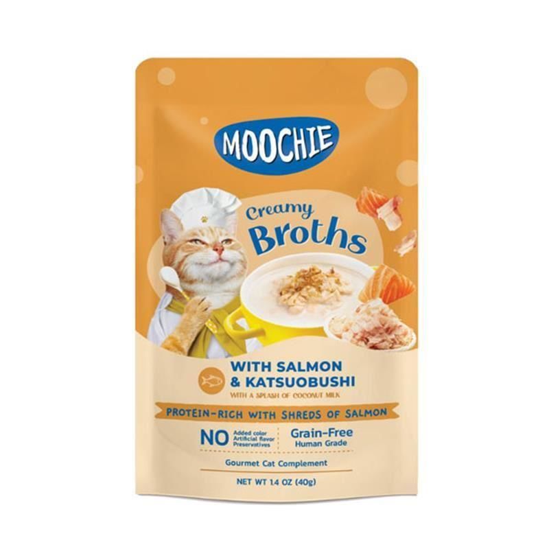 MOOCHIE Somonlu ve Katsuobushili Kedi Çorbası 40gr