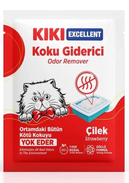 Kiki Excellent Kedi Kumu Koku Giderici -Çilek Kokulu 25 gr