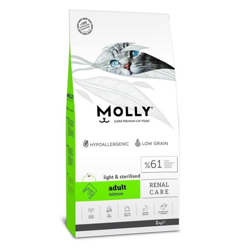 Molly Light & Sterilised Somonlu Kısır Kedi Maması 2 kg