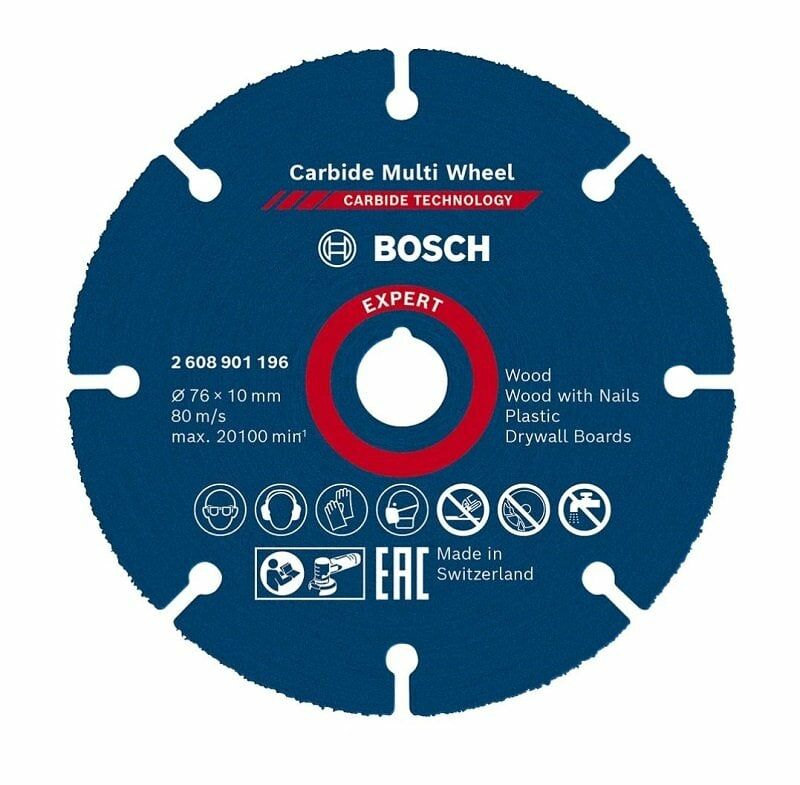 BOSCH Carpide Multi Whell Çok Amaçlı Elmas Kesici Disk 76 mm (2608901196)