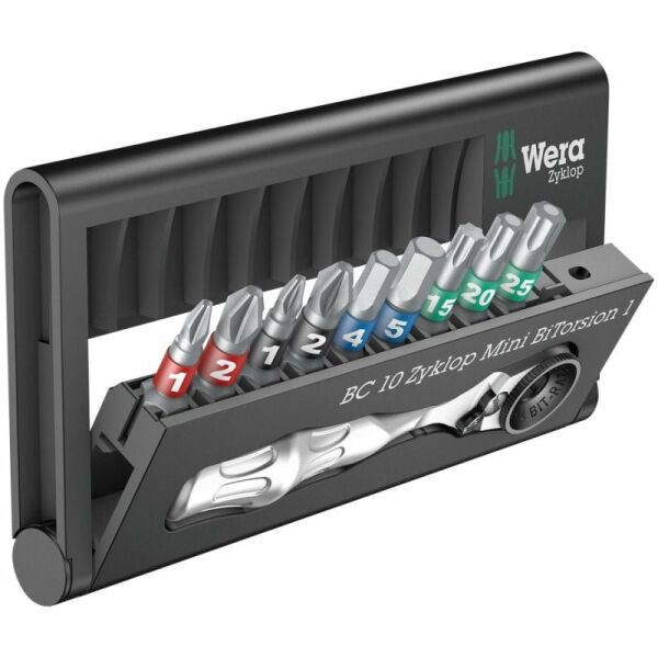 WERA Bit-Check 10 Zyklop Mini Cırcır Bits Uç Seti (05057418001)