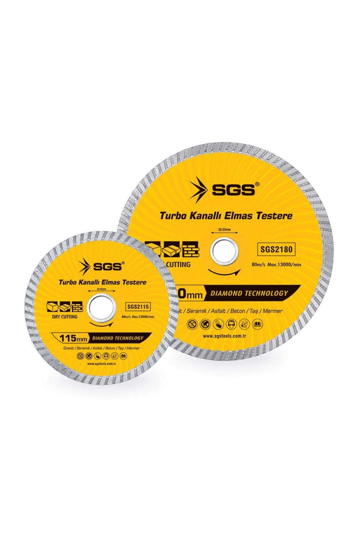 SGS 2115- Turbo Kanallı Elmas Testere 115 mm