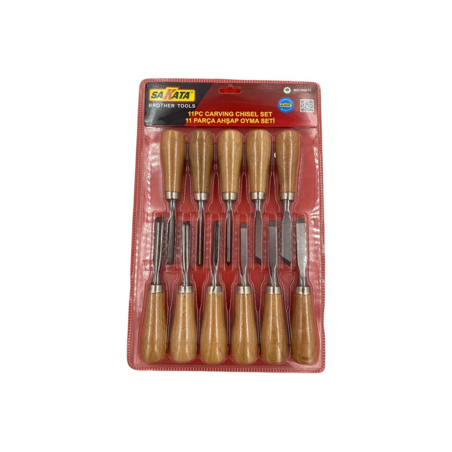 SAKATA AHŞAP OYMA SETİ 11 PARÇA BİLİSTERLİ WD100811