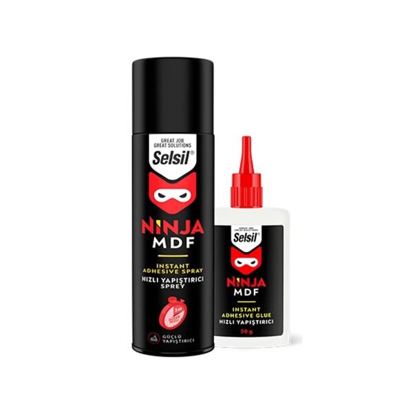 Selsil Ninja Mdf Kit Hızlı Yapıştırıcı Sprey 200+50ml