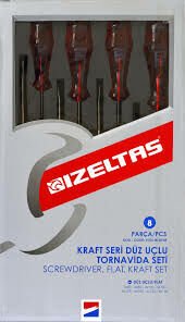 İzeltaş- Kraft Seri Düz Uçlu Tornavida Serisi 8 Parça