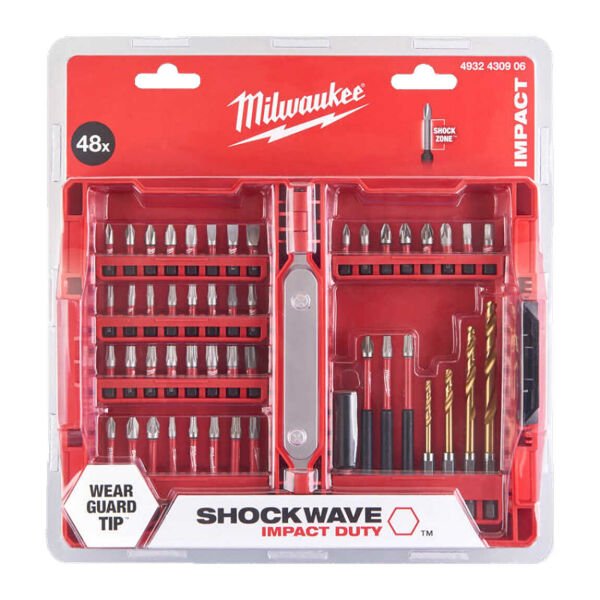 Milwaukee T4932430906 Bits Uç Seti 48 Parça Shockwave Impact Vidalama Seti