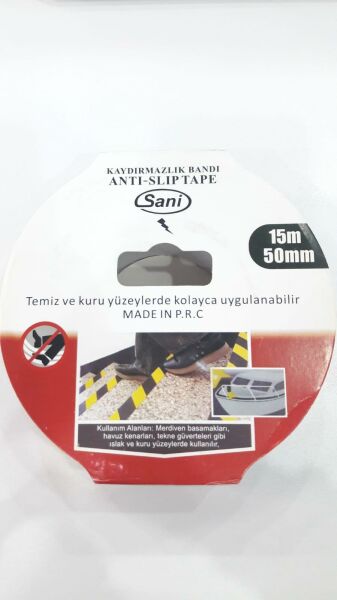 Sani Kaydırmaz Bant Sarı-Siyah Renk 50mmx15metre