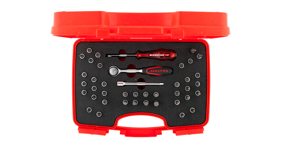 İzeltaş- 1/4'' Bits Uçlu Lokma Takımı 42 Parça